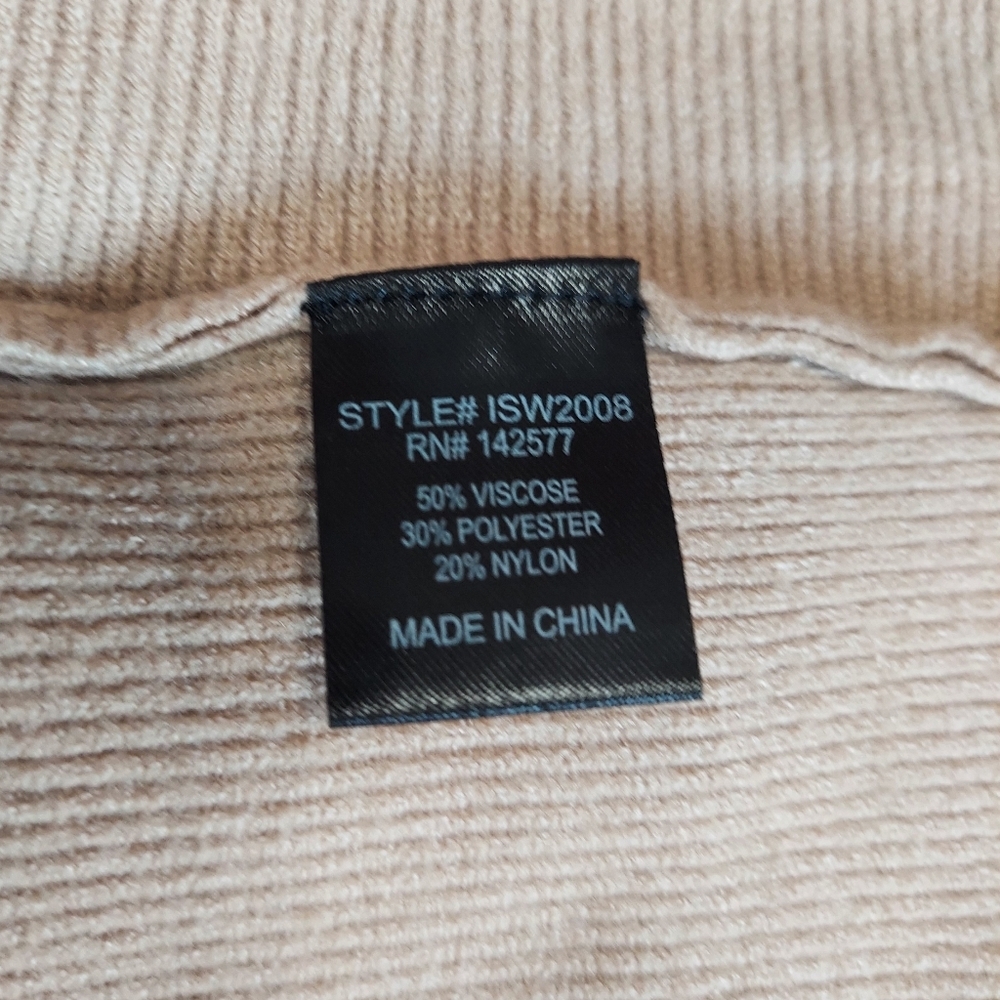 Women's Crop Sweater Taupe Knot Front Cropped V Neck Long Sleeve New - Picture 10 of 13